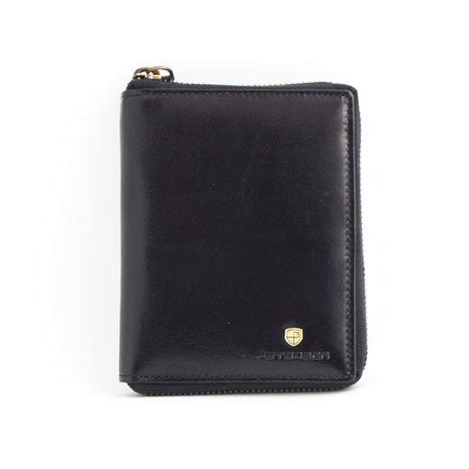 Czarny męski portfel skórzany Peterson 340-2-1-1