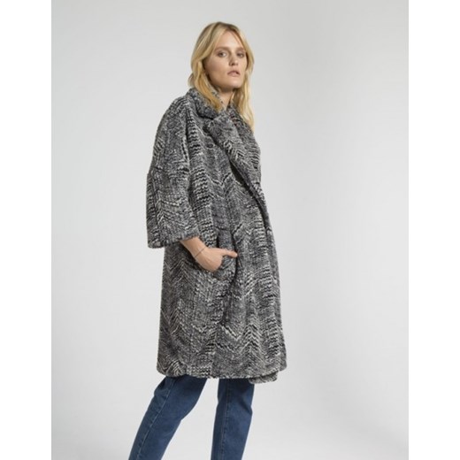 Płaszcz kimono z eko futra Lebrand OneSize showroom.pl