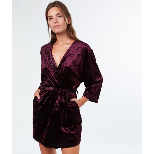 Szlafrok kimono z weluruEtam ETAM XL okazja Etam.pl