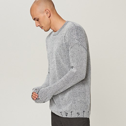 Reserved - Sweter z dziurami - Granatowy