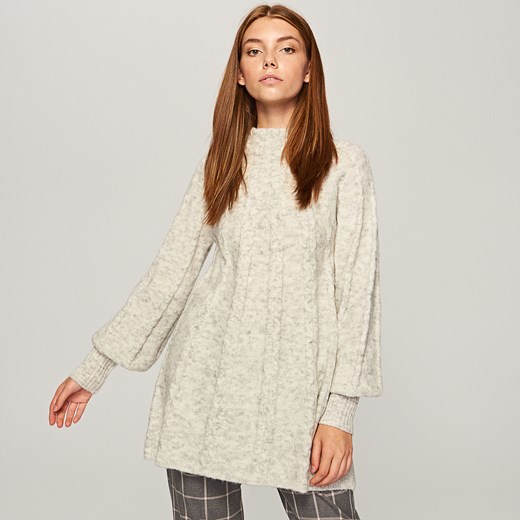 Reserved - Sweter z szerokimi rękawami - Szary