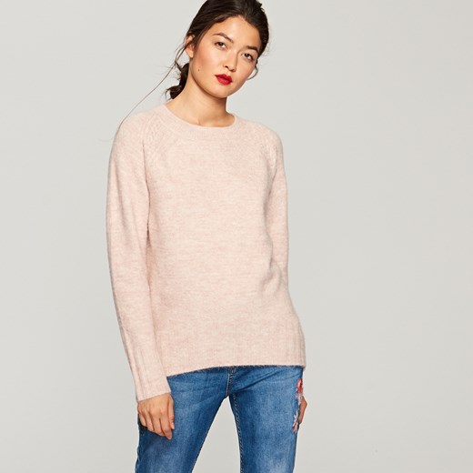 Reserved - Sweter z połyskującą nitką - Różowy