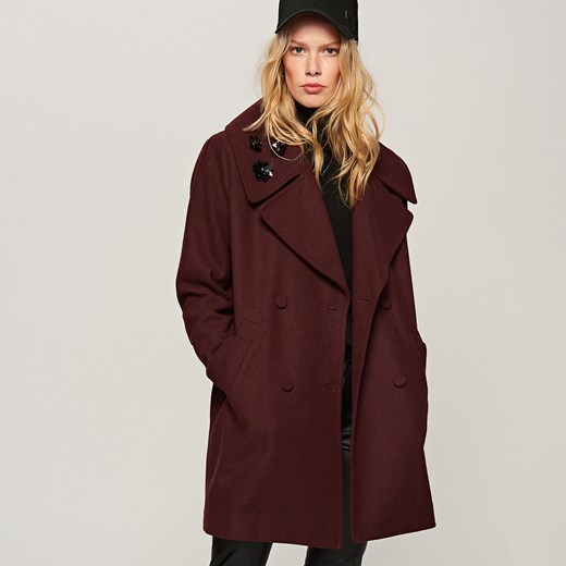 Reserved - Płaszcz z domieszką wełny - Brązowy