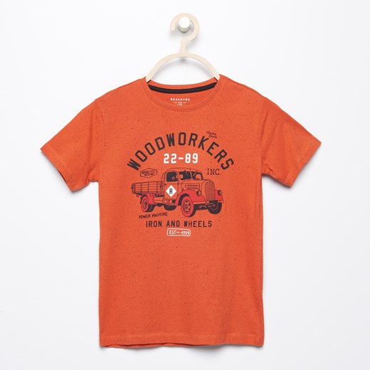 Reserved - T-shirt z nadrukiem - Pomarańczo