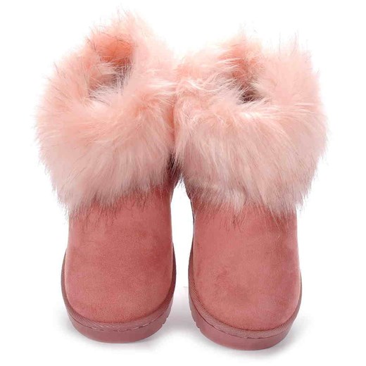 Buty dziecięce- Ocieplane kozaczki mukluki RÓŻOWE /D1-1 1170 S326/ RockandJoy rozowy 31 pantofelek24.pl