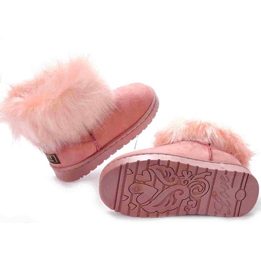 Buty dziecięce- Ocieplane kozaczki mukluki RÓŻOWE /D1-1 1170 S326/ fioletowy RockandJoy 31 pantofelek24.pl
