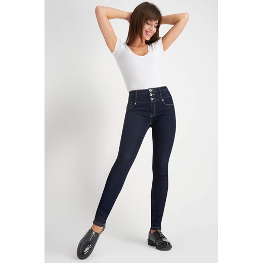 Jeansy skinny z wysokim stanem bialy ORSAY 40 orsay.com