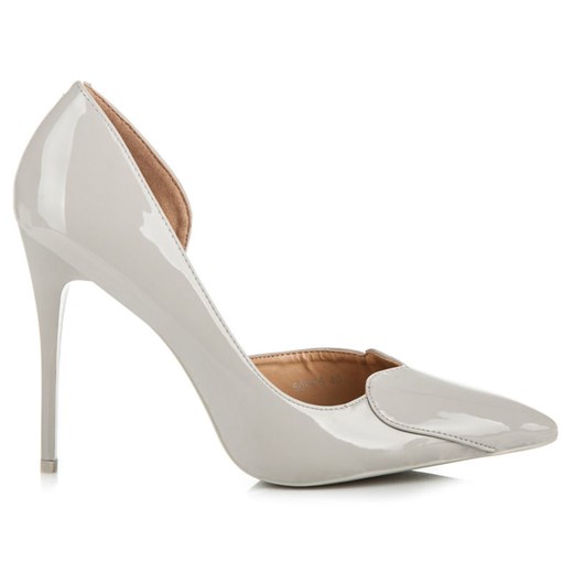Szare szpilki sweetheart BLANCHE