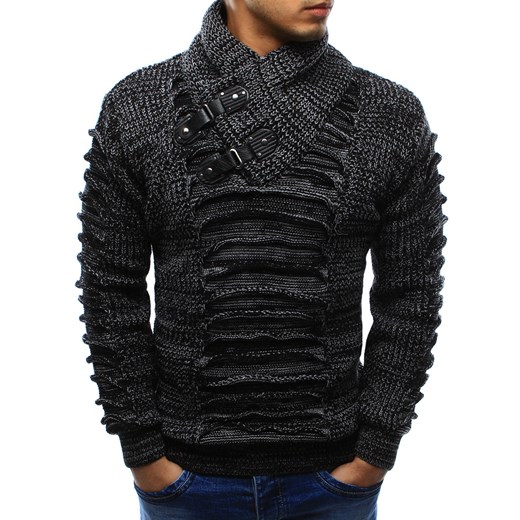 Sweter męski czarny (wx0948)  Dstreet XL promocja  