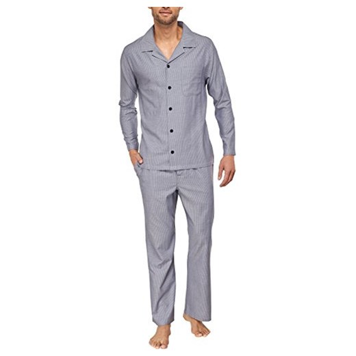 Schiesser męskie dwoma częściowy piżama Pyjama Lang -  z rozporkiem