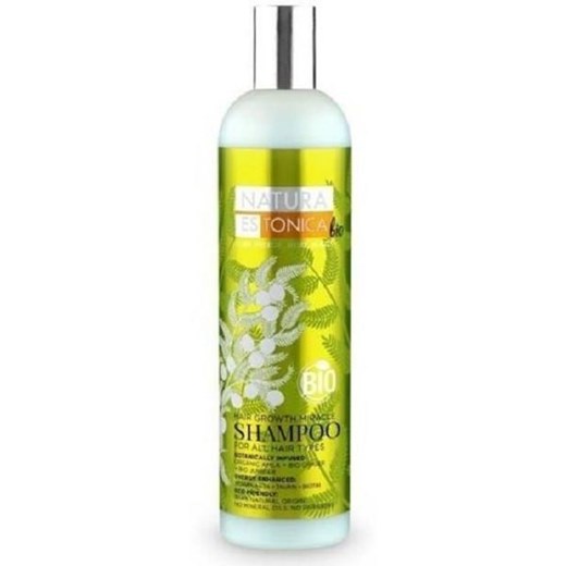 Hair Growth Miracle Shampoo szampon do włosów 400ml Natura Estonica Bio zielony  Tagomago.pl