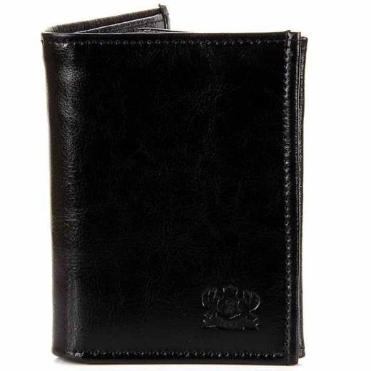 P154 skórzany portfel męski czarny