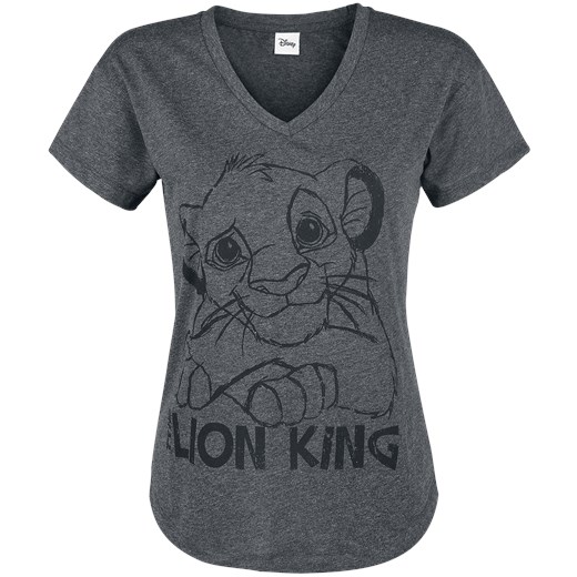 The Lion King Simba Koszulka damska odcienie ciemnoszarego  The Lion King XL EMP