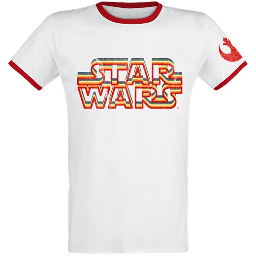 Star Wars Dazzle Logo T-Shirt biały/czerwony  Star Wars L wyprzedaż EMP 