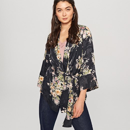 Reserved - Kimono w kwiaty - Wielobarwn Reserved szary 42 