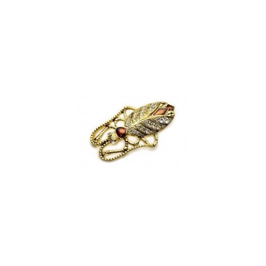 Broszka złoty chrząszcz  Kiara uniwersalny Kiara, Sztuczna Biżuteria Jablonex