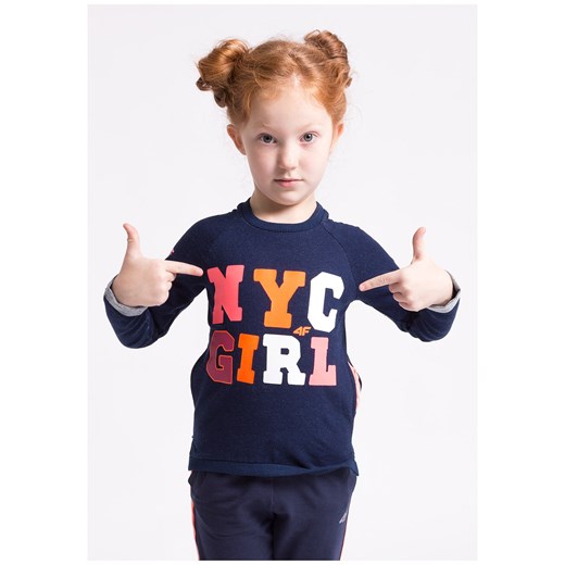 Bluza dla małych dziewczynek JBLD101z - granatowy melanż