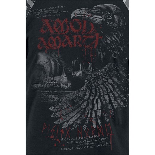 Amon Amarth Raven T-Shirt czarny/kamuflaż Amon Amarth M wyprzedaż EMP
