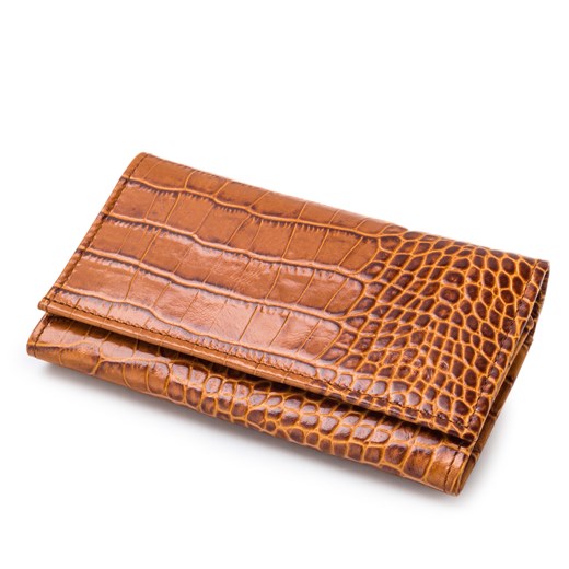 Portfel Skórzany Damski pomaranczowy Patra Oka Bags