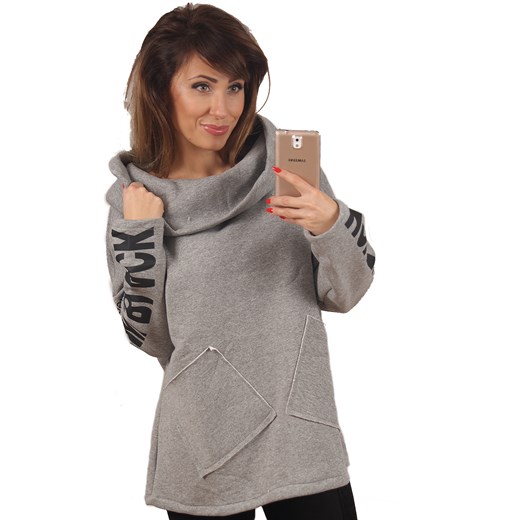 BLUZA LALITA SZARA Likeme Fashion  L/XL LikeMeFashion
