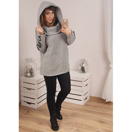 BLUZA LALITA SZARA  Likeme Fashion L/XL LikeMeFashion