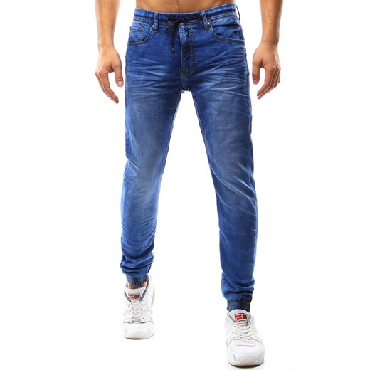 Joggery męskie jeansowe niebieskie (ux1086) Dstreet niebieski  