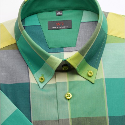 Koszula Slim Fit (wzrost 176-182) willsoor-sklep-internetowy zielony kratka