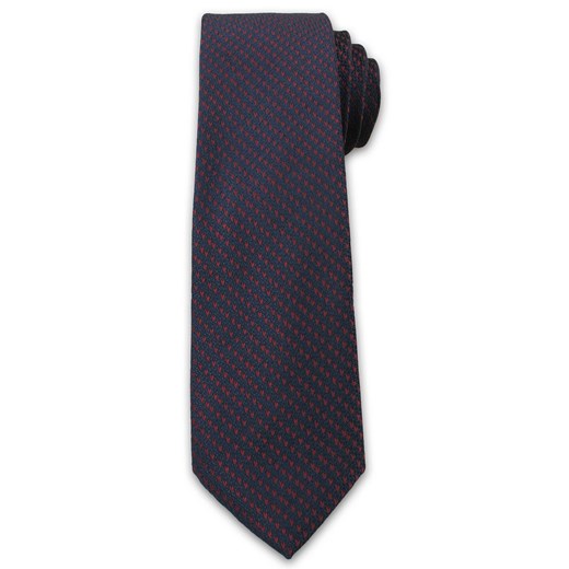 Stylowy Krawat Męski w Bordowy Rzucik - Chattier , Ciemny Granatowy KRCH0996 ze sklepu JegoSzafa.pl w kategorii Krawaty - zdjęcie 41781128