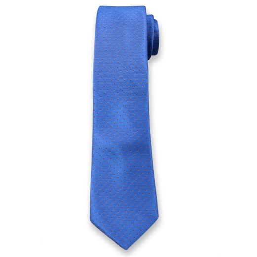 Niebieski Krawat w Drobny Rzucik  - 6 cm - Angelo di Monti KRADM1272 Angelo Di Monti   JegoSzafa.pl
