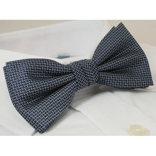 Stylowa mucha z poszetką - Chattier, Męska - Granat we Wzór MUCH0350 Chattier   JegoSzafa.pl