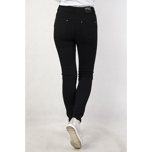 Czarne spodnie jeansowe idealnie przylegające czarny  XL olika.com.pl