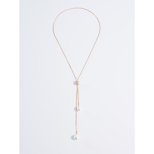 Mohito - Naszyjnik ze sztucznymi perłami - Złoty  Mohito One Size 