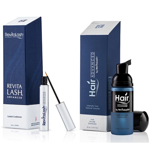 RevitaLash Zestaw: Hair Advanced 46ml + Eyelash Conditioner Advanced 3,5ml - Wysyłka w 24H! granatowy Revitalash  Estyl.pl