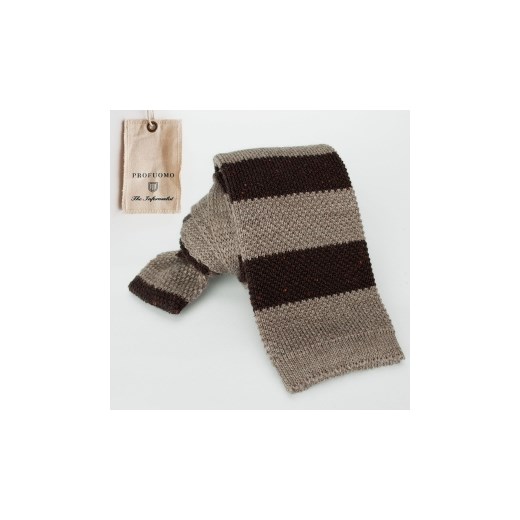 Sweter / pulower O-neck z wełny z merynosów kolor ceglasty eleganckipan-com-pl brazowy delikatne