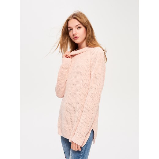 Sinsay - Sweter z raglanowym rękawem - Różowy
