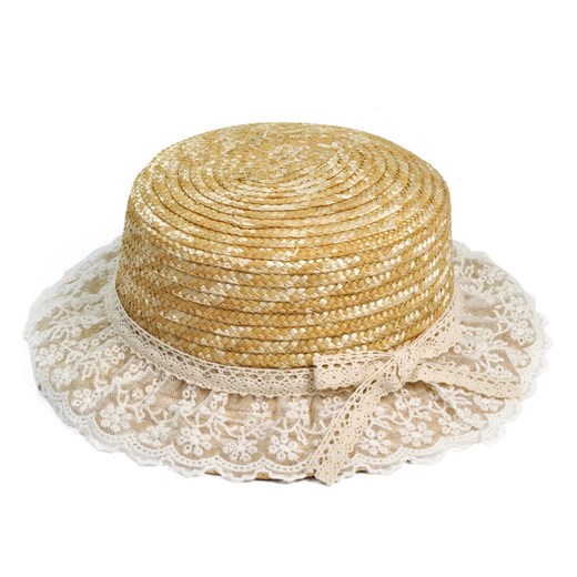 Słomkowy kapelusz a'la Panna Marple szaleo brazowy koszyki