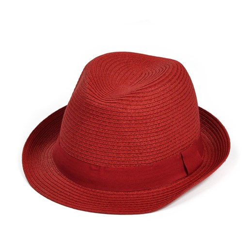 Miękki kapelusz trilby na lato szaleo czerwony lato