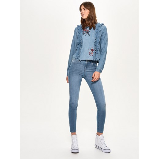 Sinsay - Jeansowe rurki high waist - Niebieski Sinsay niebieski 34