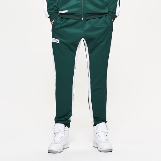 Cropp - Spodnie dresowe z lampasem - Khaki Cropp zielony L 