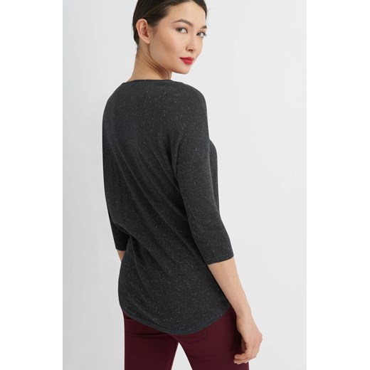 Metaliczny sweter z wiązaniem ORSAY czarny XL orsay.com