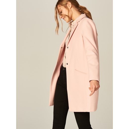 Mohito - Jednorzędowy płaszcz z kieszeniami - Różowy