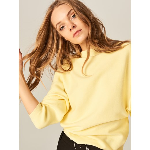 Mohito - Sweter z szerokimi rękawami - Żółty Mohito bezowy L 