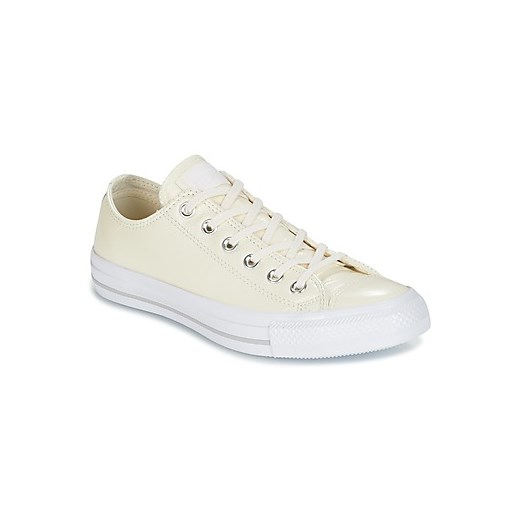 Converse  Buty CHUCK TAYLOR ALL STAR CRINKLED PATENT LEATHER OX EGRET/EGRET/WHI  Converse bezowy Converse 38 wyprzedaż Spartoo 