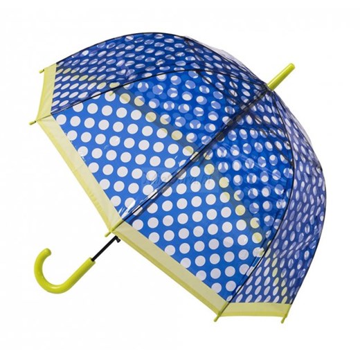 Lulu - parasolka przezroczysta w kropki - granatowa niebieski Soake  Parasole MiaDora.pl
