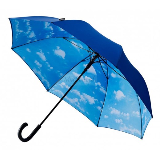 Chmury chmurki obłoczki - GRANATOWY parasol Ø120 cm Impliva niebieski  Parasole MiaDora.pl