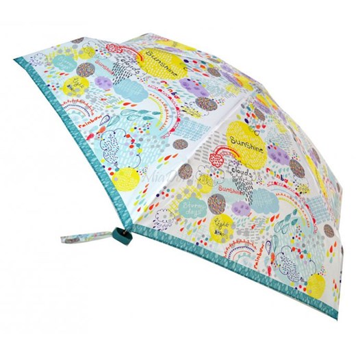 Sunshine Showers - mini kieszonkowa parasolka - Rachael Taylor zielony Rachael Taylor  Parasole MiaDora.pl