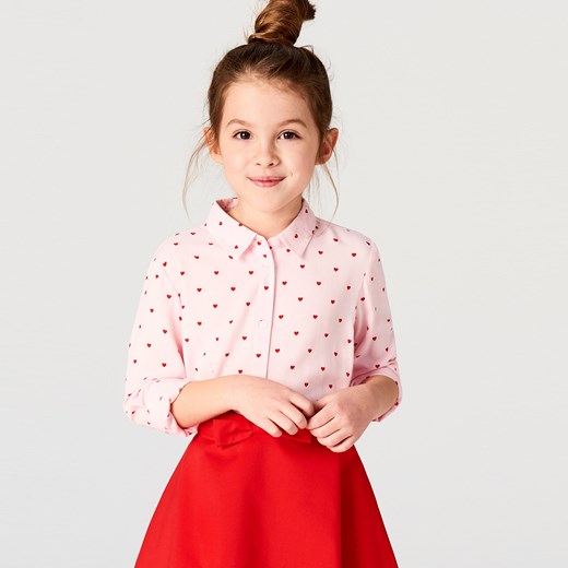 Mohito - Dziewczęca koszula w kropki little princess - Biały Mohito bezowy 104 