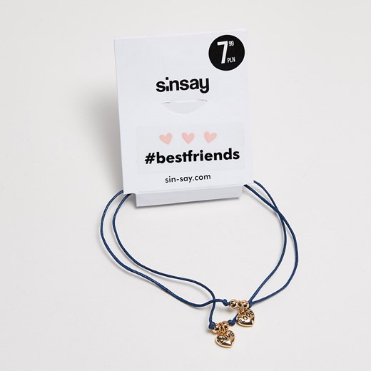 Sinsay - Bransoletki best friends dla przyjaciółek - Granatowy szary Sinsay One Size