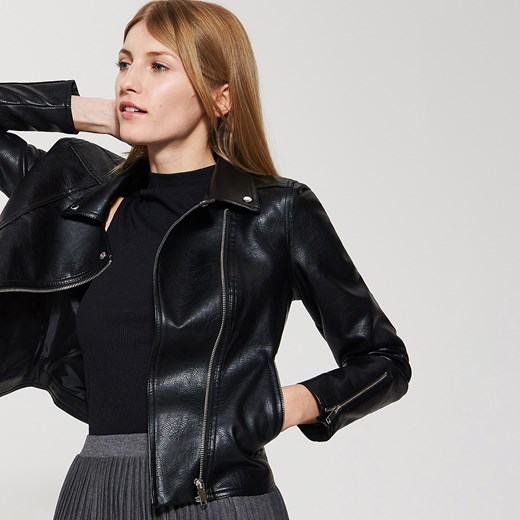 House - Ramoneska z eco skóry - Czarny czarny House S 