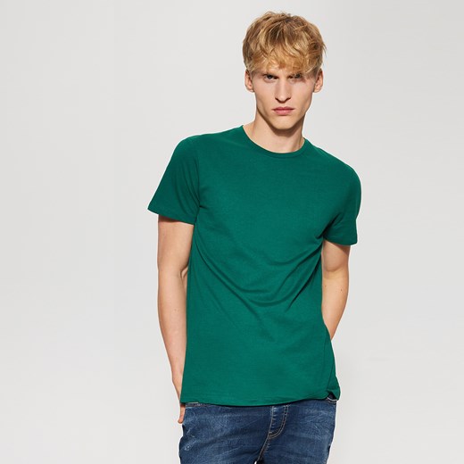 House - Gładki t-shirt basic - Zielony House niebieski XXL 